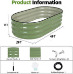 Metal Raised Garden Bed Kit 240x60x30CM (2Pack)