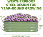 Metal Raised Garden Bed Kit 240x60x30CM (2Pack)