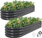 Metal Raised Garden Bed Kit 240x60x30CM (2Pack)