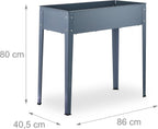 Metal Raised Planter Narrow Elevated Herb Box 80