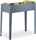 Metal Raised Planter Narrow Elevated Herb Box 80