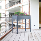 Metal Raised Planter Narrow Elevated Herb Box 80
