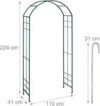 Metal Rose Arch Garden Arbour