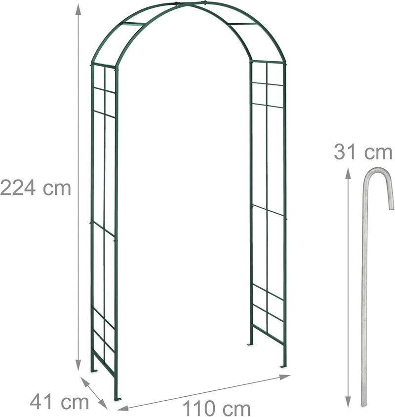 Metal Rose Arch Garden Arbour