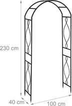 Metal Rose Arch Garden Arbour