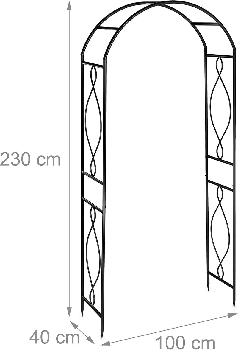 Metal Rose Arch Garden Arbour
