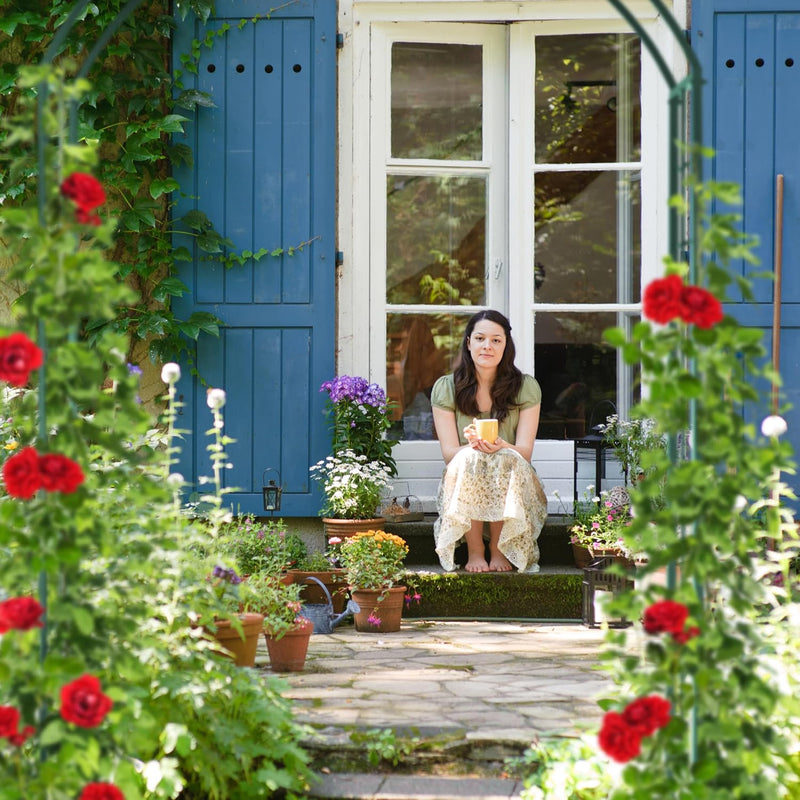 Metal Rose Arch Garden Arbour
