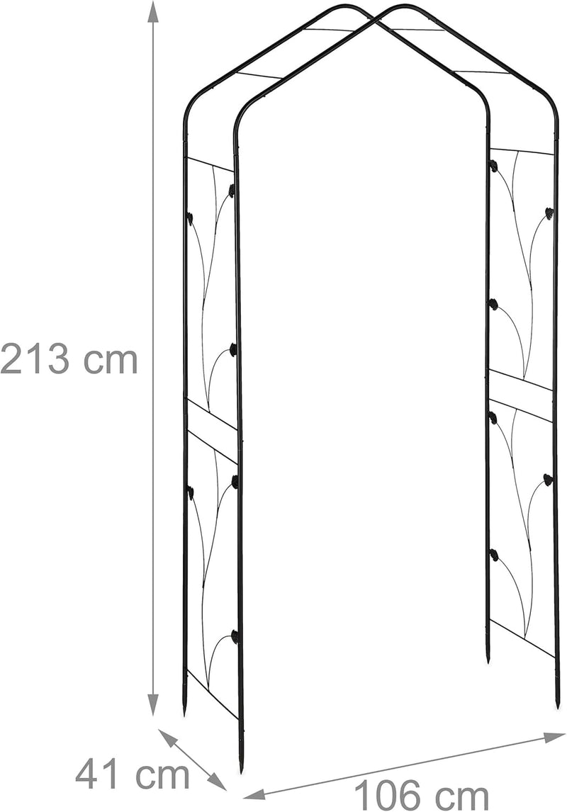 Metal Rose Arch Garden Arbour
