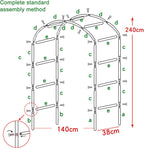 Metal Rose Arch Trellis Steel Frame Garden Flower