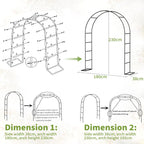 Metal Rose Arch Trellis Steel Frame Garden Flower