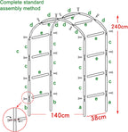 Metal Rose Arch Trellis Steel Frame Garden Flower