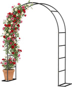 Metal Rose Arch Trellis Steel Frame Garden Flower