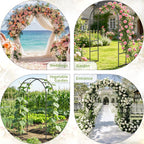 Metal Rose Arch Trellis Steel Frame Garden Flower