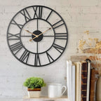 Metal Skeleton Wall Clock European Farmhouse Vintage