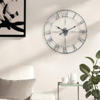 Metal Skeleton Wall Clock European Farmhouse Vintage