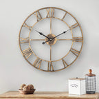 Metal Skeleton Wall Clock European Farmhouse Vintage