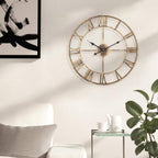 Metal Skeleton Wall Clock European Farmhouse Vintage