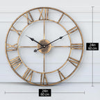 Metal Skeleton Wall Clock European Farmhouse Vintage