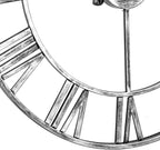 Metal Skeleton Wall Clock European Farmhouse Vintage