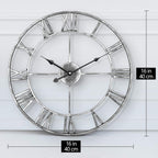 Metal Skeleton Wall Clock European Farmhouse Vintage
