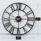 Metal Skeleton Wall Clock European Farmhouse Vintage