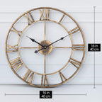 Metal Skeleton Wall Clock European Farmhouse Vintage