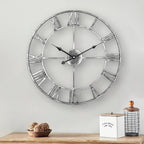 Metal Skeleton Wall Clock European Farmhouse Vintage