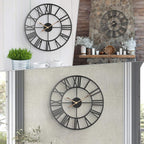 Metal Skeleton Wall Clock European Farmhouse Vintage