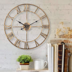 Metal Skeleton Wall Clock European Farmhouse Vintage