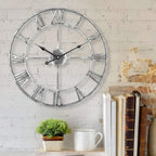 Metal Skeleton Wall Clock European Farmhouse Vintage