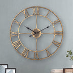 Metal Skeleton Wall Clock European Farmhouse Vintage