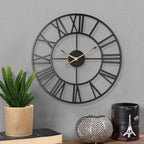 Metal Skeleton Wall Clock European Farmhouse Vintage