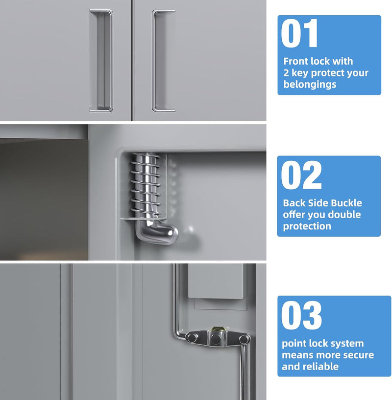 Metal Storage Cabinet 140x80x40CM
