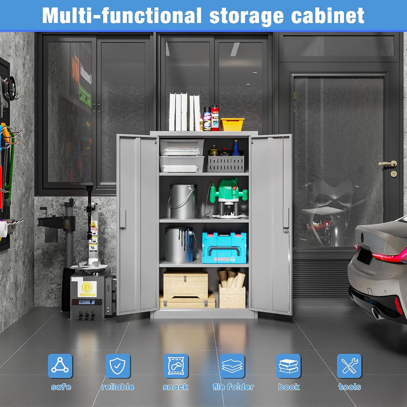 Metal Storage Cabinet 140x80x40CM