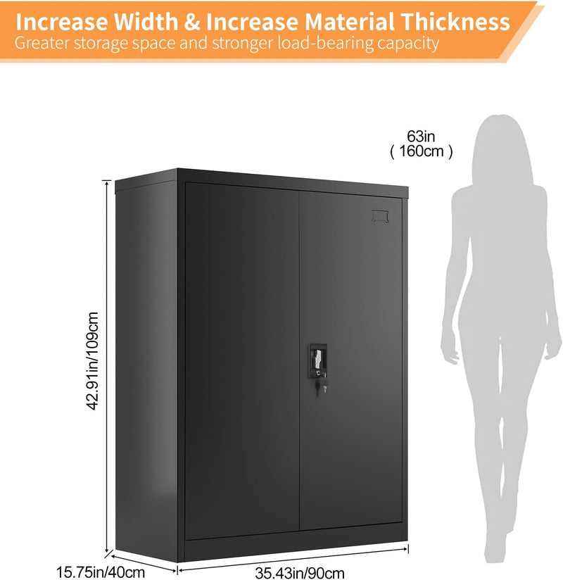 Frideko Lockable Metal Cupboard