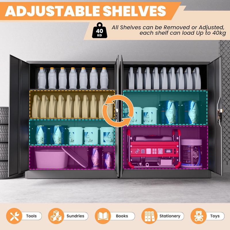 Frideko Lockable Metal Cupboard