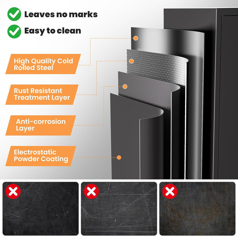 Frideko Lockable Metal Cupboard