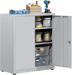 Metal Storage Cabinet Locking Garage 3-Tier Office