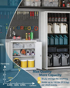 Metal Storage Cabinet Locking Garage 3-Tier Office
