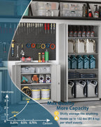 Metal Storage Cabinet Locking Garage 3-Tier Office