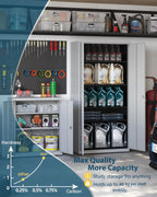 Metal Storage Cabinet Locking Garage 3-Tier Office