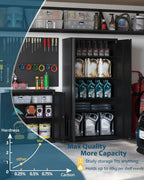 Metal Storage Cabinet Locking Garage 3-Tier Office