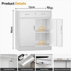 Metal Storage Cabinet Locking with Doors Shelves