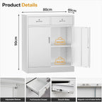 Metal Storage Cabinet Locking with Doors Shelves