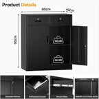 Metal Storage Cabinet Locking with Doors Shelves