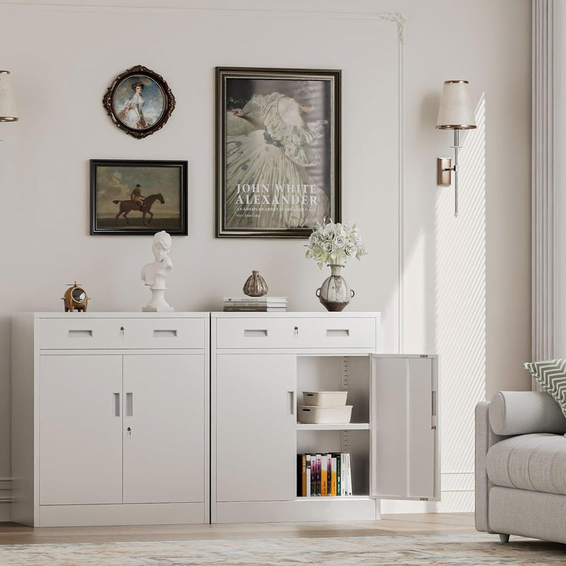 Metal Storage Cabinet Locking with Doors Shelves