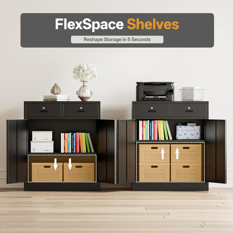 Metal Storage Cabinet Locking with Doors Shelves