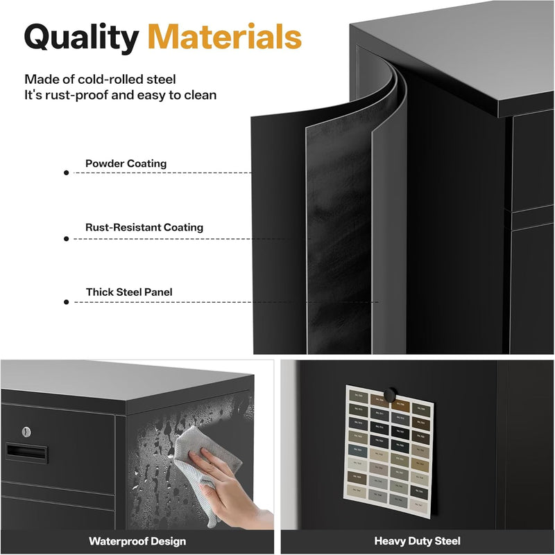 Metal Storage Cabinet Locking with Doors Shelves