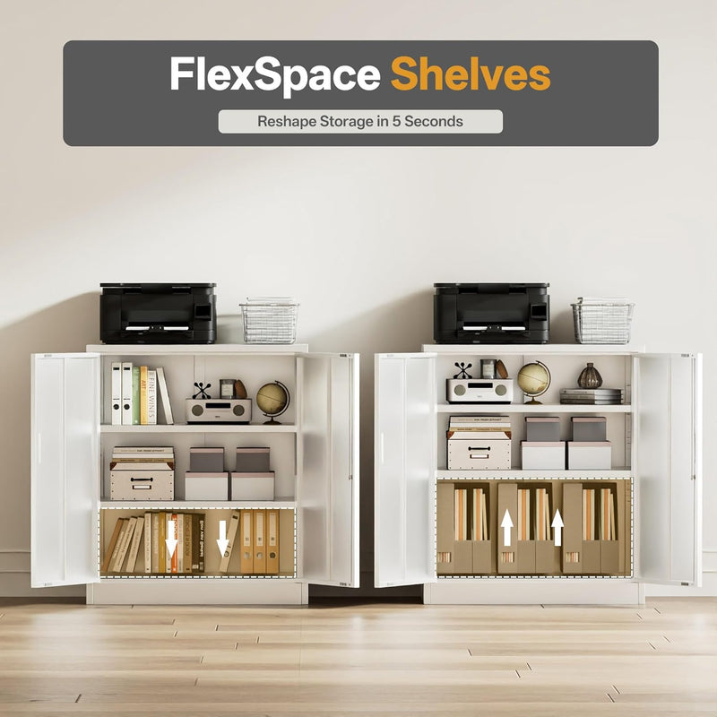 Metal Storage Cabinet Locking with Doors Shelves