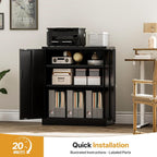 Metal Storage Cabinet Locking with Doors Shelves